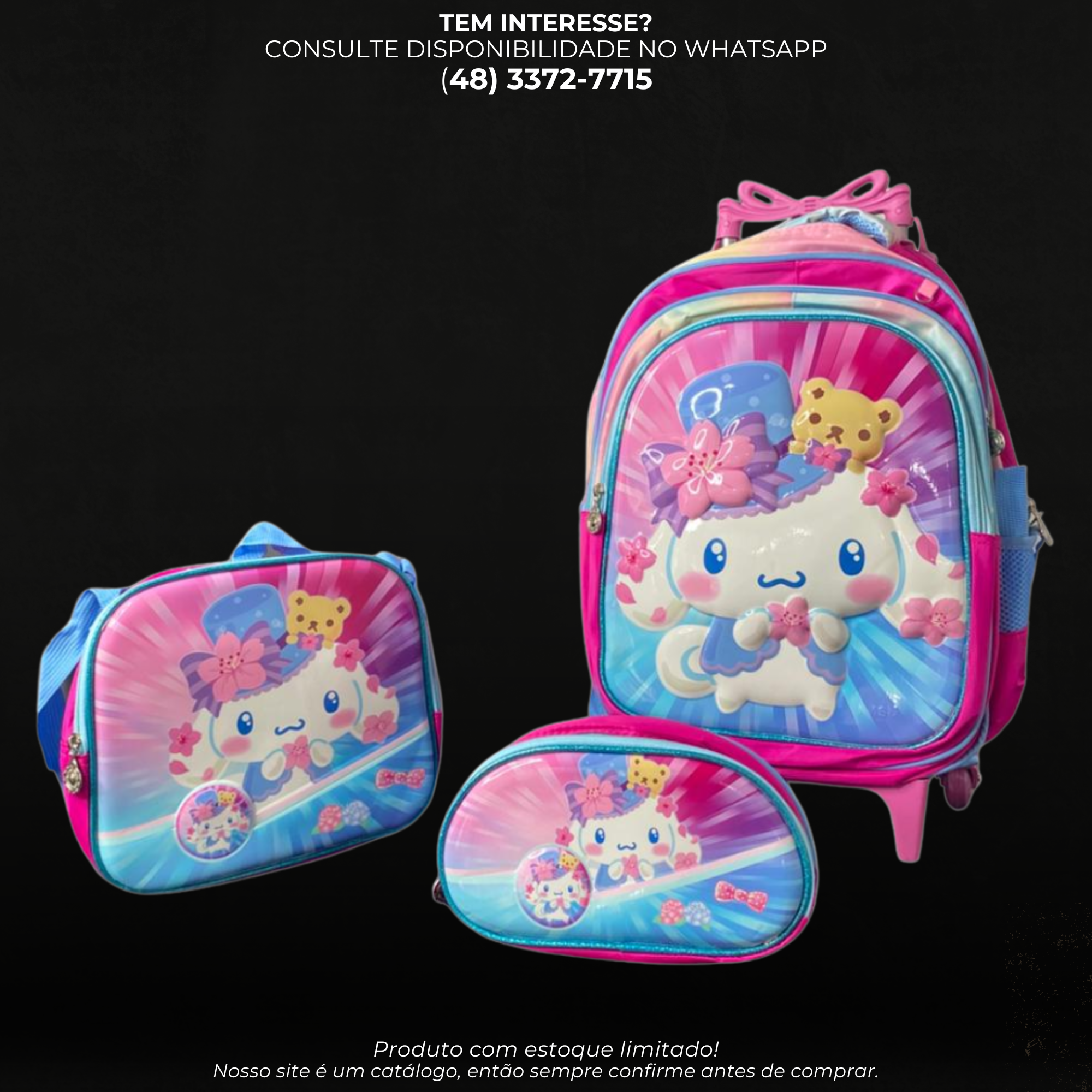 Kit Mochila com Rodinha