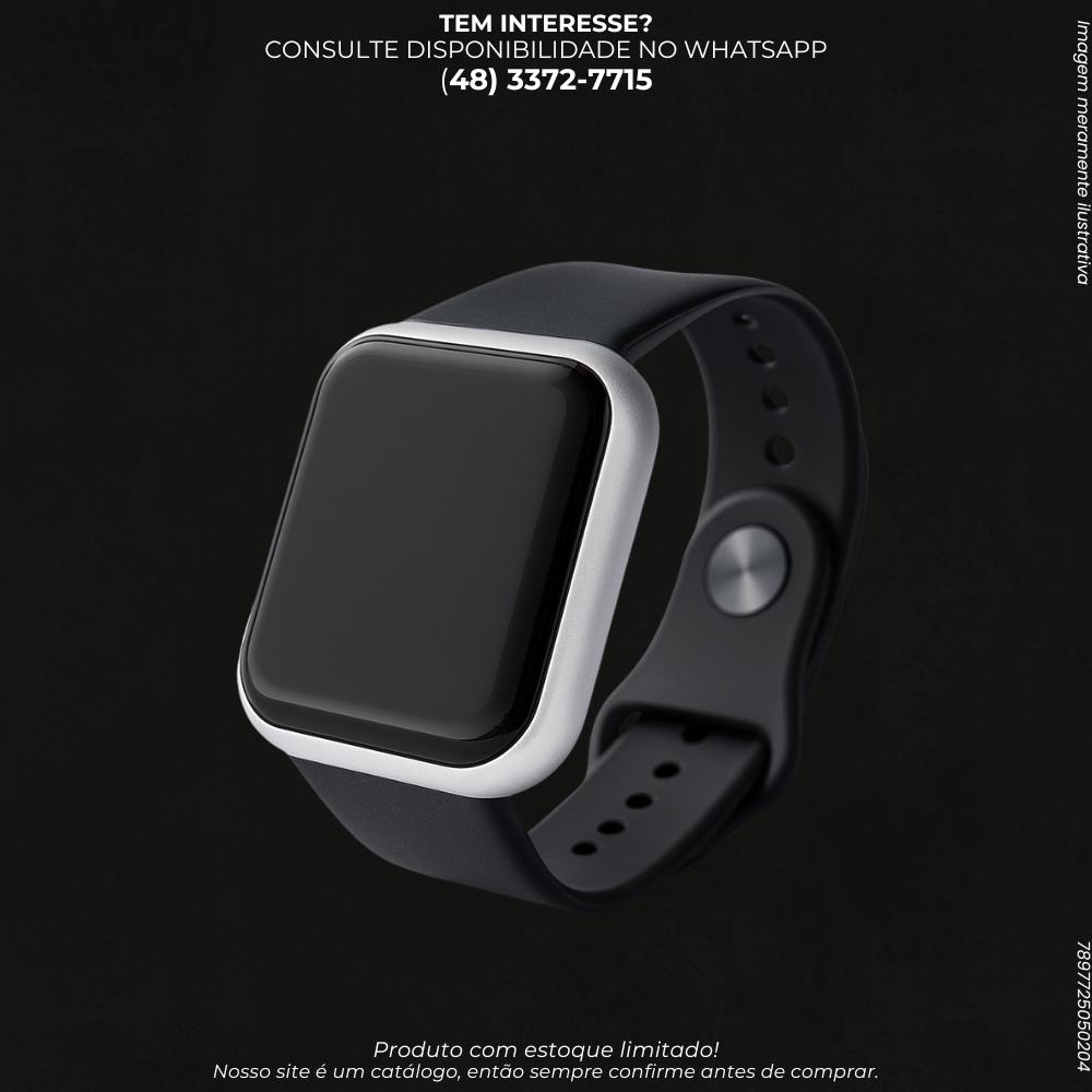 Relógio Smartwatch Tela Quadrada para Dia a Dia