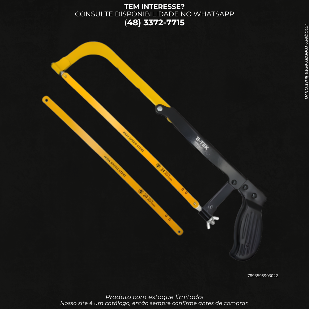 Arco de Serra Ajustável com Lâminas Intercambiáveis