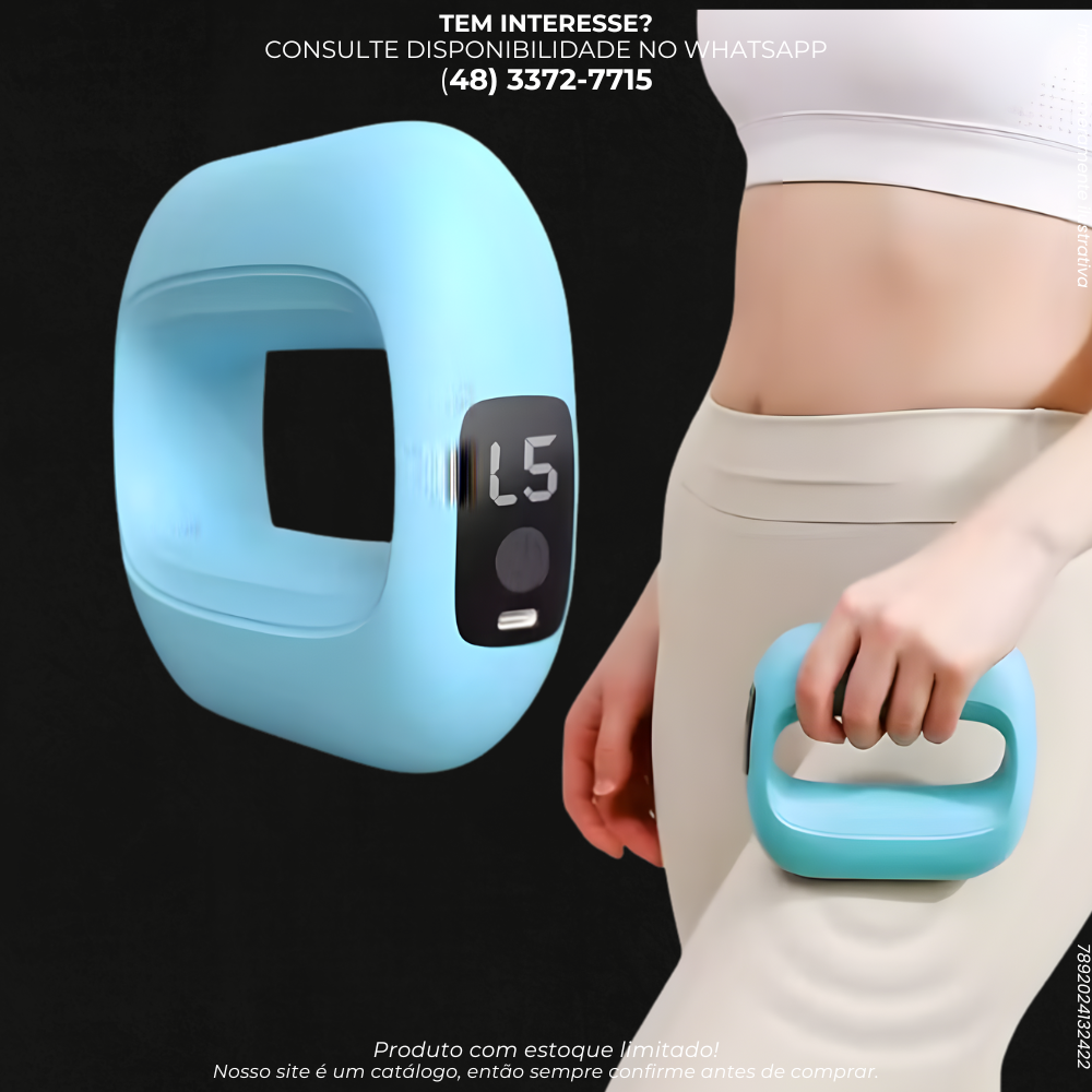 Anel de Massagem Recarregável 25W com Cinto e Vibração