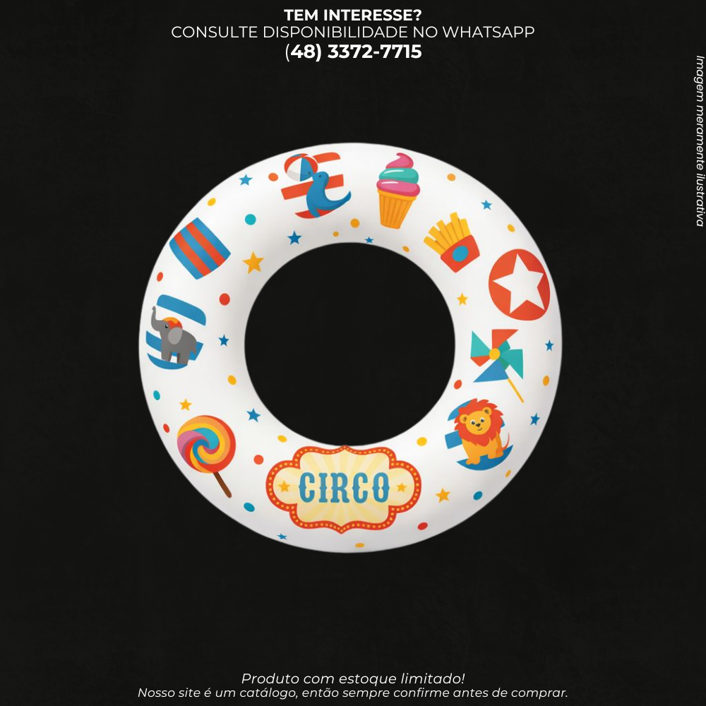 Boia Inflável Infantil 60 cm com Estampa Divertida para Piscina