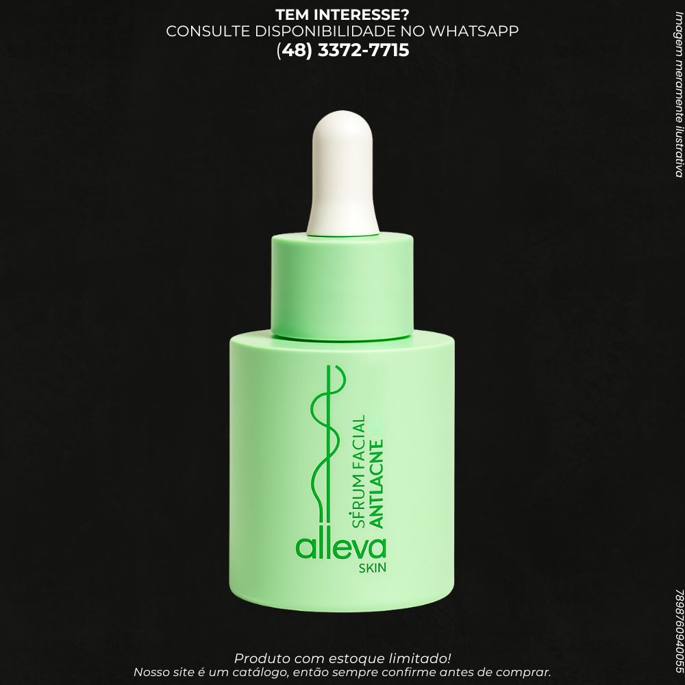 Sérum Facial Antiacne 13 em 1 Alleva Skin