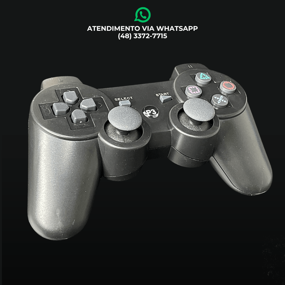 CONTROLE PARA PS3 – FIO RECARREGÁVEL - G POWER