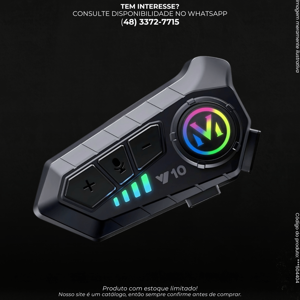 Fone Bluetooth para Capacete de Moto com Controle de Voz - G POWER