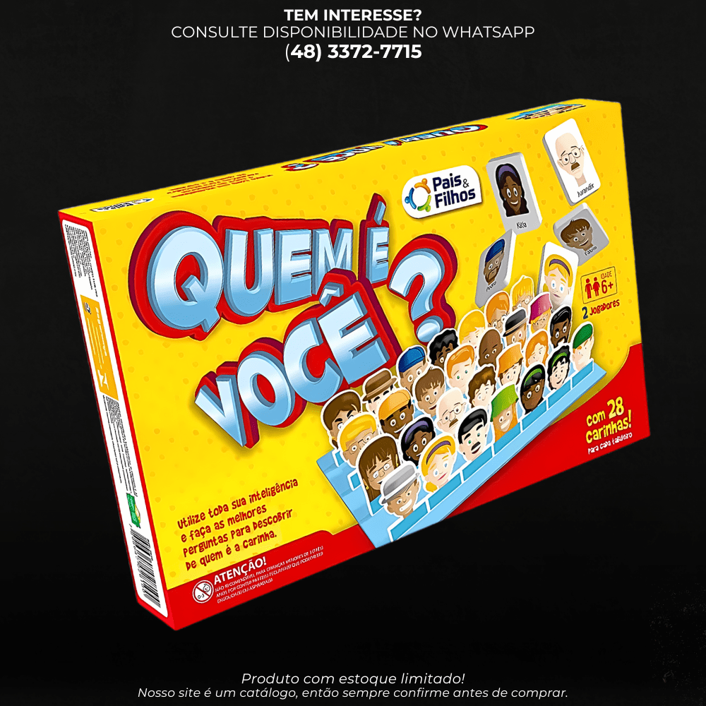 Jogo Quem É Você? – Pais & Filhos com 28 Cartinhas - G POWER