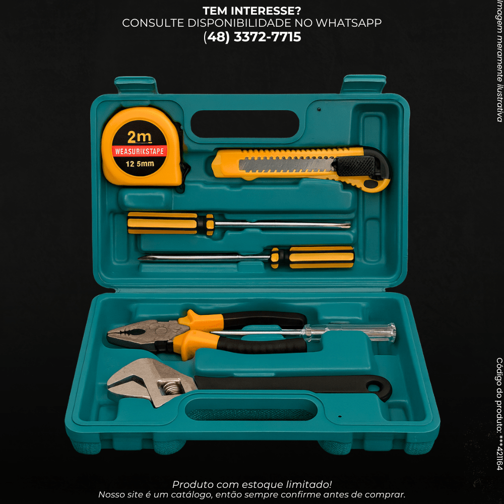 Kit de Ferramentas com Maleta – 8 Peças Compacto - G POWER