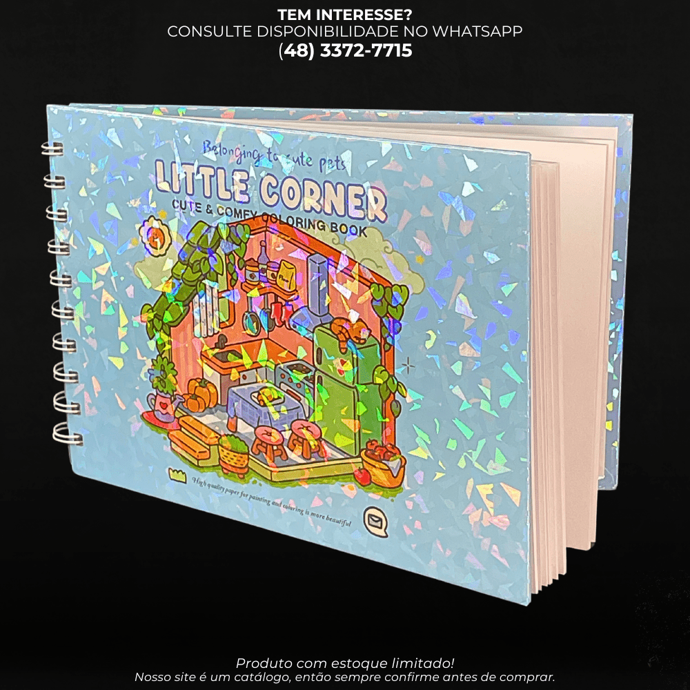 Livro de Colorir Cute & Comfy Little Corner | Capa Holográfica – DD14149 - G POWER