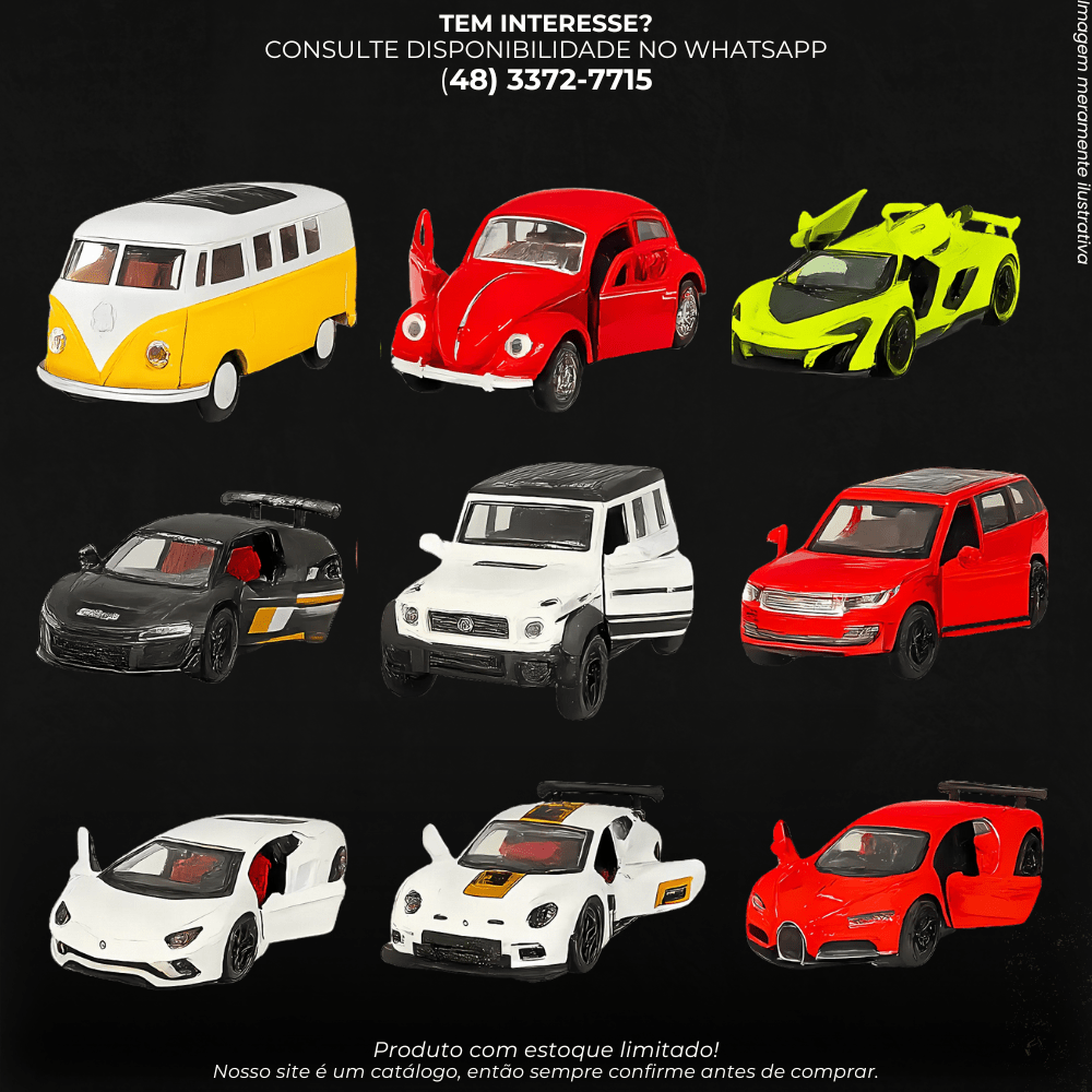 Miniatura de Carro com Fricção e Abertura de Portas - G POWER