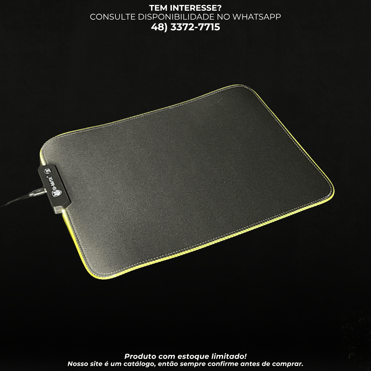 Mousepad LED BM - 781 Compacto 35cm | Iluminação RGB para Setup Gamer - G POWER
