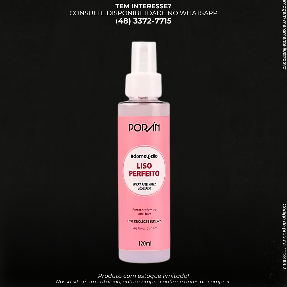Spray Anti Frizz Liso Perfeito 120ml Porán - G POWER