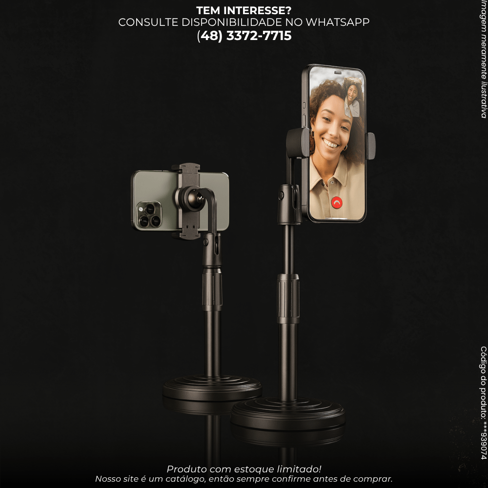 Suporte para Celular de Mesa – Altura Regulável - G POWER