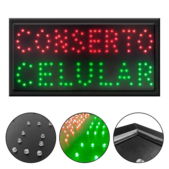 Letreiro de LED CONSERTO CELULAR - G POWER 