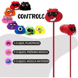 Fone Ouvido In-ear Infantil Monstrinho - G POWER 