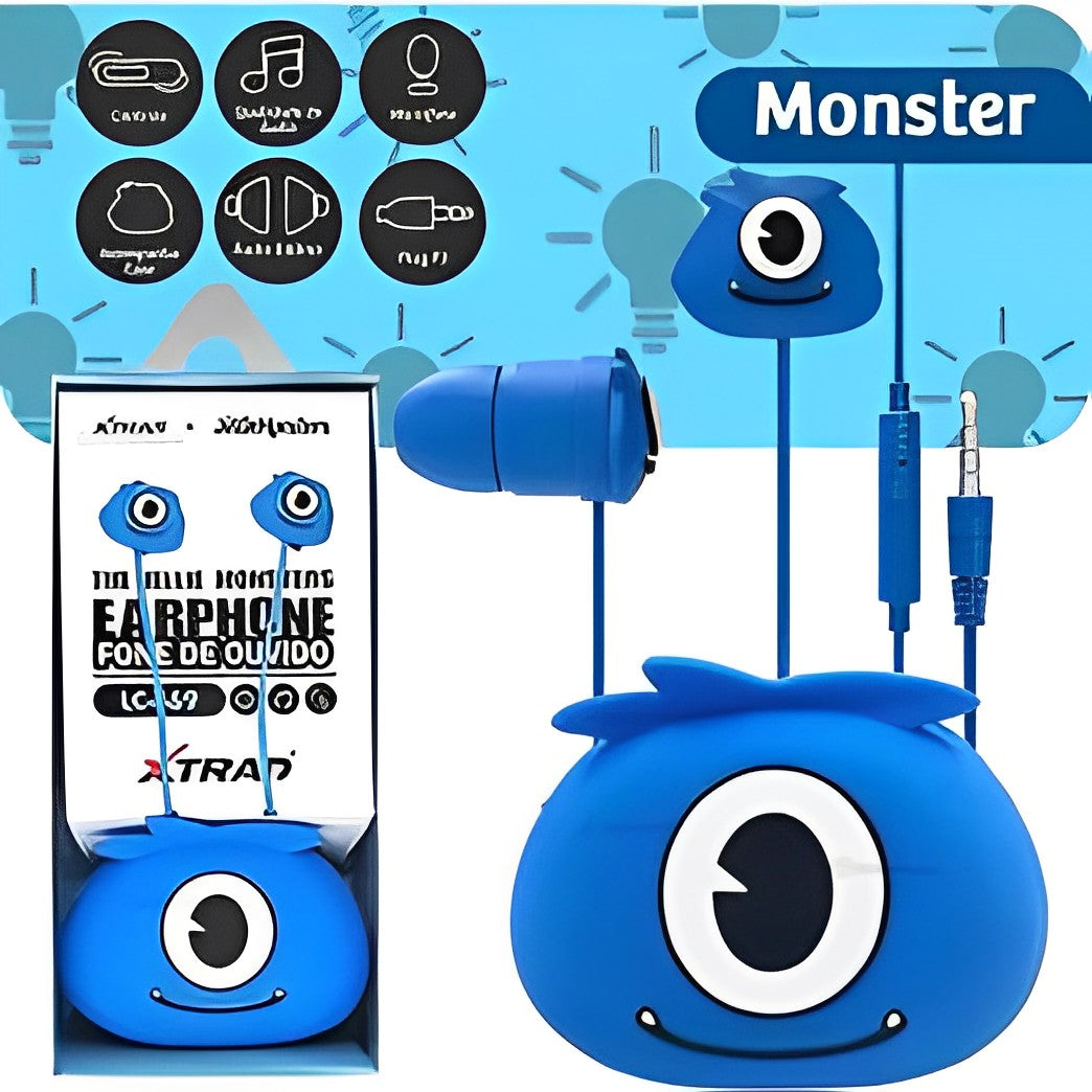 Fone Ouvido In-ear Infantil Monstrinho - G POWER 